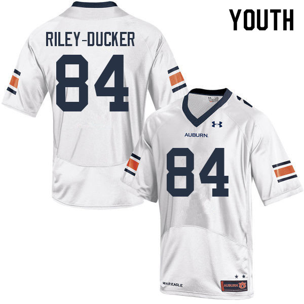 Youth #84 Micah Riley-Ducker Auburn Tigers College Football Jerseys Sale-White - Click Image to Close